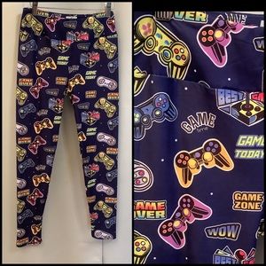 Luv21 Leggings Age 10-14 Yoga Gamer Pattern